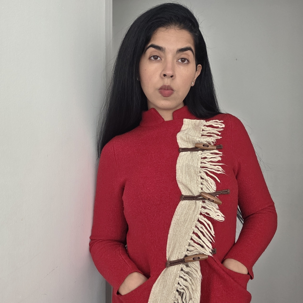 Red Fringe Sweater